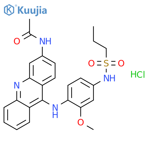 Acetamide,N-[9-[[2-methoxy-4-[(propylsulfonyl)amino]phenyl]amino]-3-acridinyl]-,hydrochloride (1:1) structure