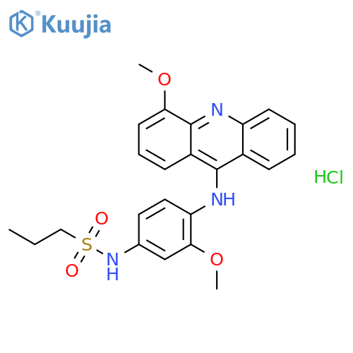 N-{3-methoxy-4-[(4-methoxyacridin-9-yl)amino]phenyl}propane-1-sulfonamide hydrochloride structure