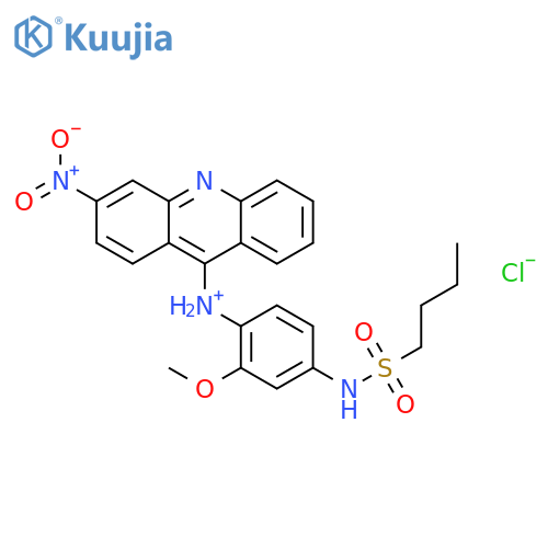 N-{4-[(butylsulfonyl)amino]-2-methoxyphenyl}-3-nitroacridin-9-aminium chloride structure