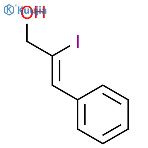 2-Propen-1-ol, 2-iodo-3-phenyl-, (2Z)- structure