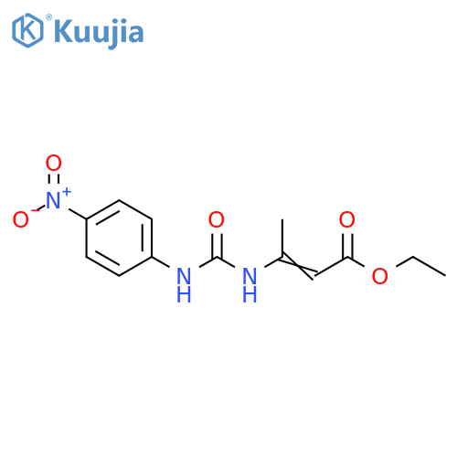 2-Butenoic acid, 3-[[[(4-nitrophenyl)amino]carbonyl]amino]-, ethyl ester structure