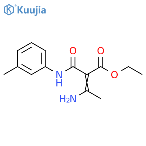 2-Butenoic acid, 3-amino-2-[[(3-methylphenyl)amino]carbonyl]-, ethylester structure