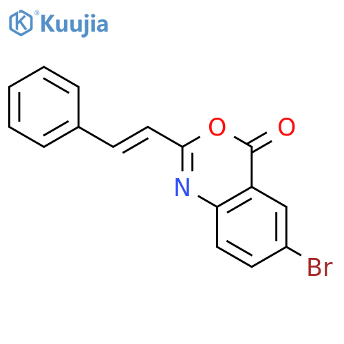 4H-3,1-Benzoxazin-4-one, 6-bromo-2-(2-phenylethenyl)- structure
