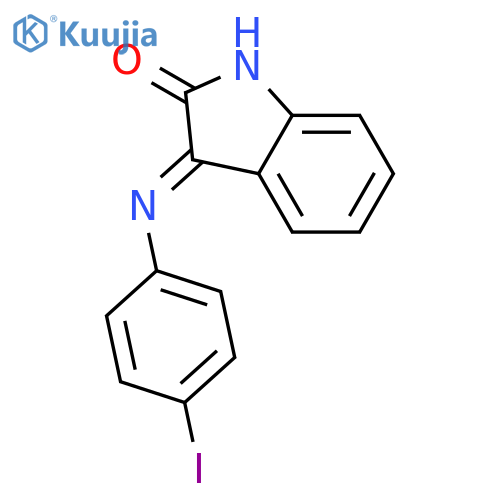 2H-INDOL-2-ONE, 1,3-DIHYDRO-3-[(4-IODOPHENYL)IMINO]- structure