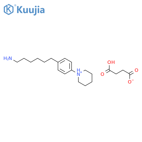 1-[4-(6-aminohexyl)phenyl]piperidinium 3-carboxypropanoate structure
