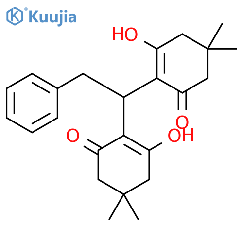 2-Cyclohexen-1-one,2,2'-(2-phenylethylidene)bis[3-hydroxy-5,5-dimethyl- structure