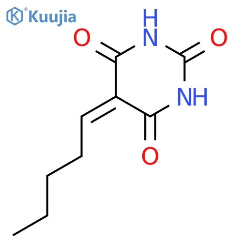 2,4,6(1H,3H,5H)-Pyrimidinetrione, 5-pentylidene- structure