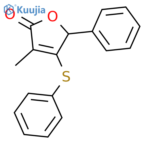 2(5H)-FURANONE, 3-METHYL-5-PHENYL-4-(PHENYLTHIO)- structure