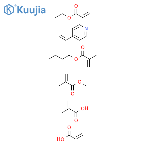 2-Propenoicacid,2-methyl-,polymerwithbutyl2-methyl-2-propenoate,4-ethenylpyridine,ethyl2-propenoate,methyl2-methyl-2-propenoateand2-propenoicacid structure