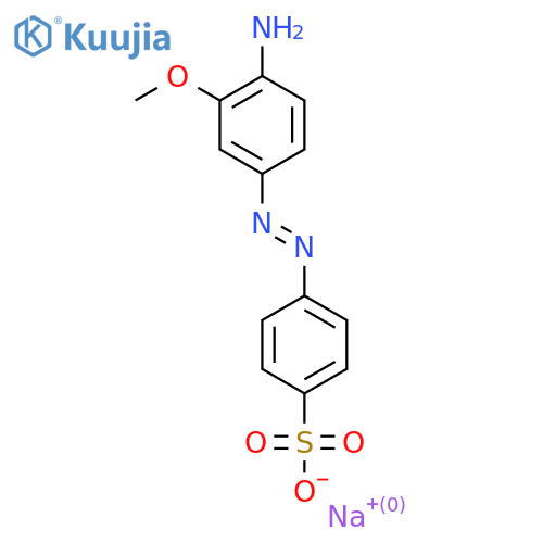 Benzenesulfonic acid, 4-((4-amino-3-methoxyphenyl)azo)-, sodium salt structure
