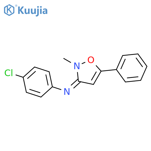 Benzenamine, 4-chloro-N-(2-methyl-5-phenyl-3(2H)-isoxazolylidene)- structure