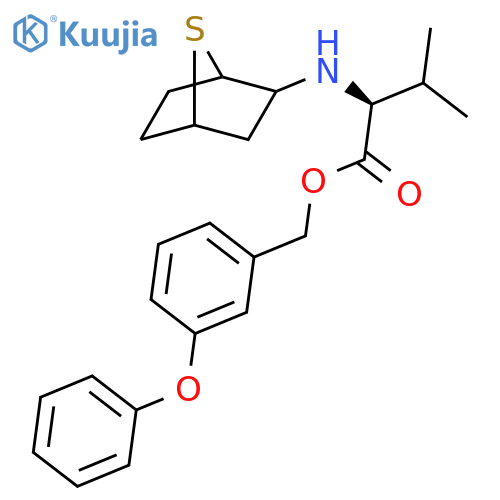 L-Valine, N-7-thiabicyclo[2.2.1]hept-5-yl-, (3-phenoxyphenyl)methyl ester structure