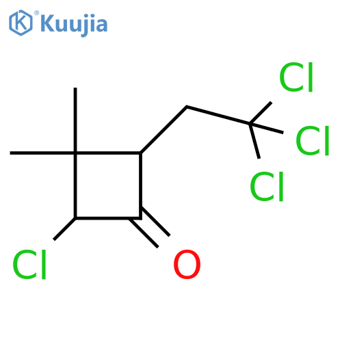 Cyclobutanone, 2-chloro-3,3-dimethyl-4-(2,2,2-trichloroethyl)-, cis- structure