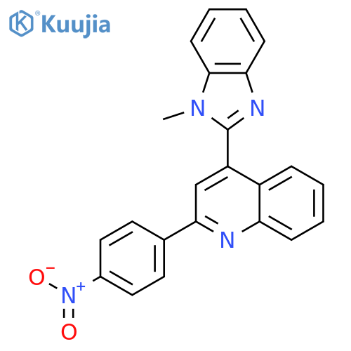 Quinoline, 4-(1-methyl-1H-benzimidazol-2-yl)-2-(4-nitrophenyl)- structure