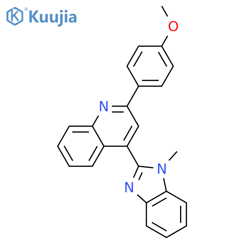 Quinoline, 2-(4-methoxyphenyl)-4-(1-methyl-1H-benzimidazol-2-yl)- structure