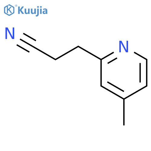 3-(4-methylpyridin-2-yl)propanenitrile structure