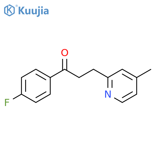 1-Propanone, 1-(4-fluorophenyl)-3-(4-methyl-2-pyridinyl)- structure
