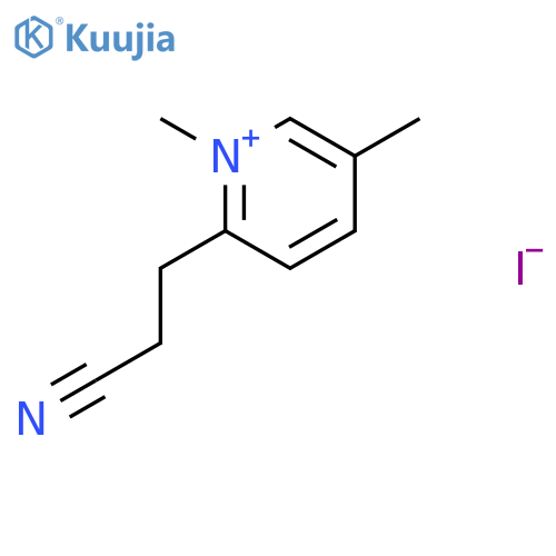 Pyridinium, 2-(2-cyanoethyl)-1,5-dimethyl-, iodide structure