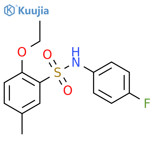 2-ethoxy-N-(4-fluorophenyl)-5-methylbenzene-1-sulfonamide structure