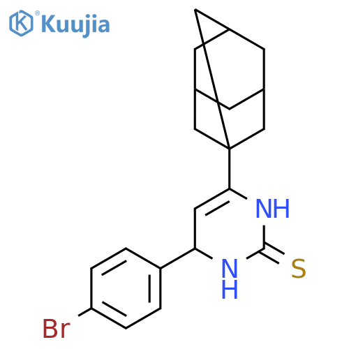 <br>4-(4-bromophenyl)-6-(tricyclo[3.3.1.1~3,7~]dec-1-yl)-3,4-dihydropyrimidine- 2(1H)-thione structure