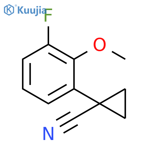 1-(3-fluoro-2-methoxyphenyl)cyclopropane-1-carbonitrile structure