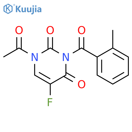 2,4(1H,3H)-Pyrimidinedione,1-acetyl-5-fluoro-3-(2-methylbenzoyl)- structure