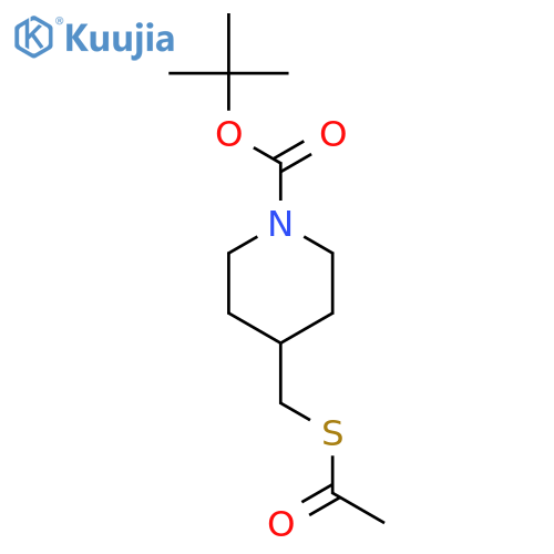 tert-Butyl 4-((acetylthio)methyl)piperidine-1-carboxylate structure