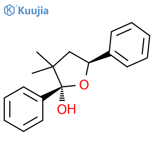 2-Furanol, tetrahydro-3,3-dimethyl-2,5-diphenyl-, (2R,5S)-rel- structure