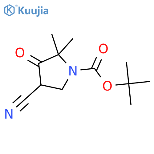 tert-Butyl 4-cyano-2,2-dimethyl-3-oxopyrrolidine-1-carboxylate structure