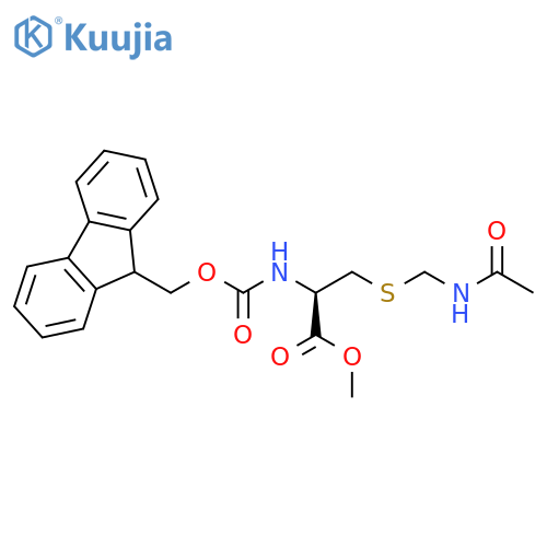 methyl (2R)-3-[(acetamidomethyl)sulfanyl]-2-({[(9H-fluoren-9-yl)methoxy]carbonyl}amino)propanoate structure