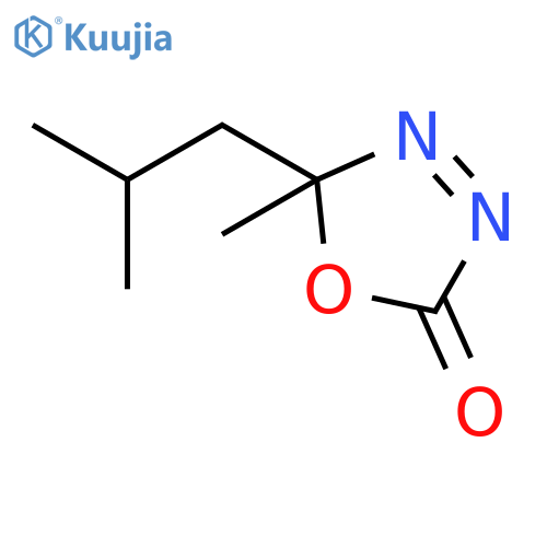 1,3,4-OXADIAZOL-2(5H)-ONE, 5-METHYL-5-(2-METHYLPROPYL)- structure