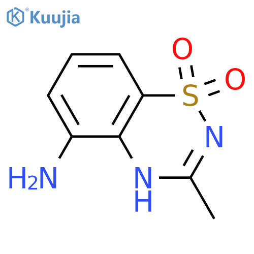 5-amino-3-methyl-2H-1lambda6,2,4-benzothiadiazine-1,1-dione structure