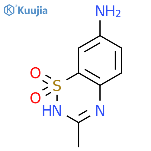 2H-1,2,4-Benzothiadiazin-7-amine, 3-methyl-, 1,1-dioxide structure