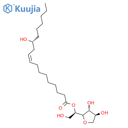 Sorbitan, mono(12-hydroxy-9-octadecenoate), (R-(Z))- structure