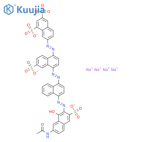 tetrasodium 7-[[4-[[4-[(7-acetamido-1-hydroxy-3-sulfonato-2-naphthyl)azo]-1-naphthyl]azo]-6-sulfonato-1-naphthyl]azo]naphthalene-1,3-disulfonate structure