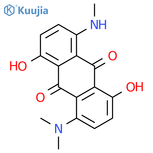 1-(dimethylamino)-4,8-dihydroxy-5-(methylamino)anthracene-9,10-dione structure