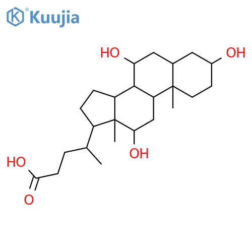 3alpha,7alpha,12alpha-trihydroxy-(5beta)-cholan-24-oic acid structure