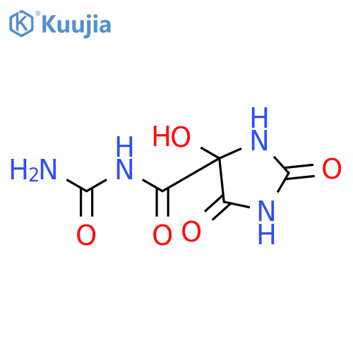 N-carbamoyl-4-hydroxy-2,5-dioxoimidazolidine-4-carboxamide structure