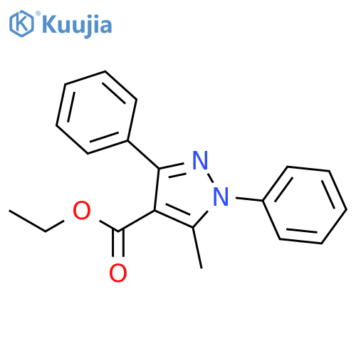 1H-Pyrazole-4-carboxylic acid, 5-methyl-1,3-diphenyl-,ethyl ester structure