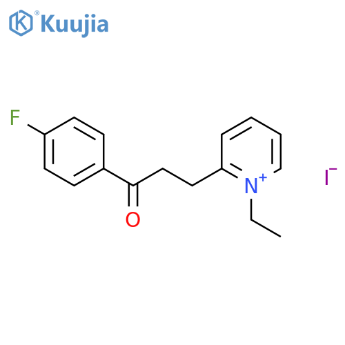 Pyridinium, 1-ethyl-2-[3-(4-fluorophenyl)-3-oxopropyl]-, iodide structure