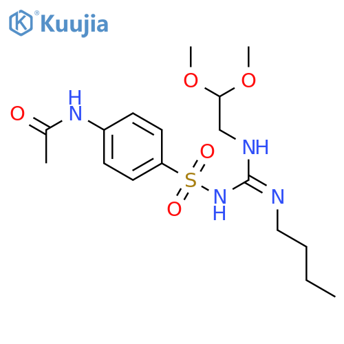 Acetamide,N-[4-[[[(butylimino)[(2,2-dimethoxyethyl)amino]methyl]amino]sulfonyl]phenyl]- structure