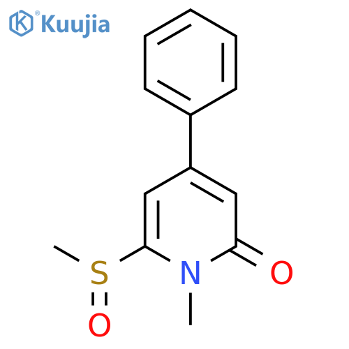 6-(Methanesulfinyl)-1-methyl-4-phenylpyridin-2(1H)-one structure