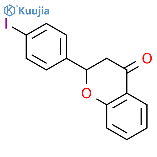 4H-1-Benzopyran-4-one, 2,3-dihydro-2-(4-iodophenyl)- structure