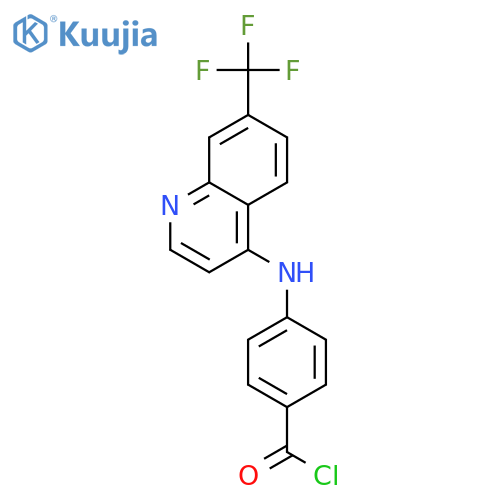 Benzoyl chloride, 4-[[7-(trifluoromethyl)-4-quinolinyl]amino]- structure