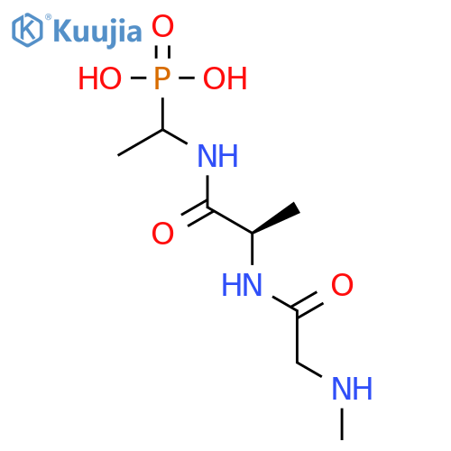 L-ALANINAMIDE, N-METHYLGLYCYL-N-(1-PHOSPHONOETHYL)-, (R)- structure