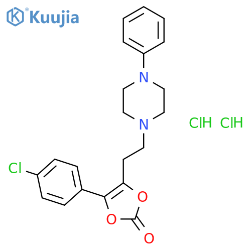 1,3-Dioxol-2-one,4-(4-chlorophenyl)-5-[2-(4-phenyl-1-piperazinyl)ethyl]-, hydrochloride (1:2) structure