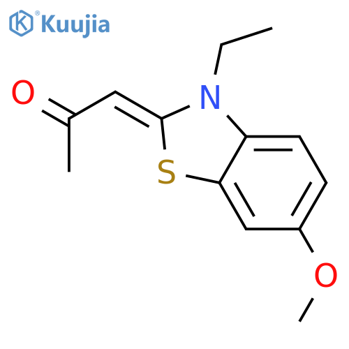 2-Propanone, 1-(3-ethyl-6-methoxy-2(3H)-benzothiazolylidene)-, (1Z)- structure