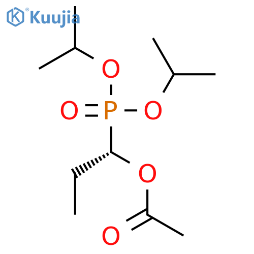 Phosphonic acid, [(1S)-1-(acetyloxy)propyl]-, bis(1-methylethyl) ester structure