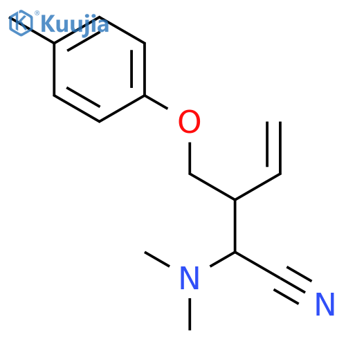 4-PENTENENITRILE, 2-(DIMETHYLAMINO)-3-[(4-METHYLPHENOXY)METHYL]- structure