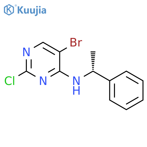 4-Pyrimidinamine, 5-bromo-2-chloro-N-[(1R)-1-phenylethyl]- structure